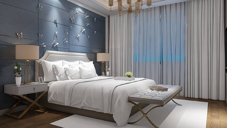 Modern bedroom renovation ideas using decorative laminates